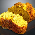 Golden Crusted Sliced Bread With Poppy Seeds And Soft Fluffy Interior
