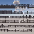 Log Railing 3d model