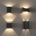 Modern Wall Sconces With Square Curved And Cylindrical Designs For Indoor Lighting