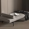 Modern bed end stool 3d model
