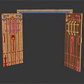New Chinese Style Gate Traditional Architecture Traditional Architecture Gate Traditional Door Traditional Door Ancient Architecture Gate Ancient Architecture Gate 3d model