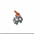 Stainless Steel Industrial Valve With Orange Handle For Pipeline Systems