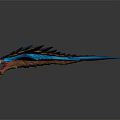 Vibrant Blue And Yellow Fantasy Dragon Game Character With Sharp Teeth And Wings