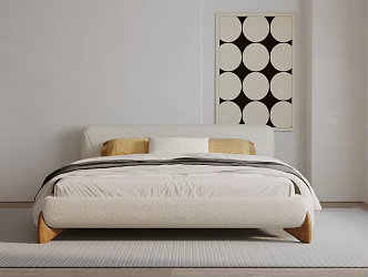 Modern Double Bed 3d model