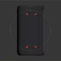Portable Wireless Speaker With Deep Gray Body And Red Accents For Powerful Sound