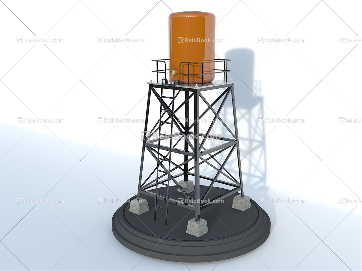 modern water tower model