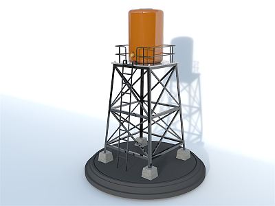 modern water tower 3d model