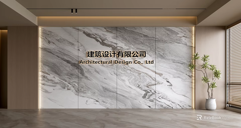 Modern Marble Background Wall Design With Elegant Texture For Architectural Interior Decor 3d model 