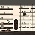 Modern Bookshelf 3d model