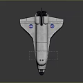 NASA Space Shuttle With Gray Body Wings Cockpit Windows And NASA Logo Details
