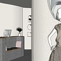 Modern Clothing Store Front With Arched Doorway Stylish Window Display And Mannequins