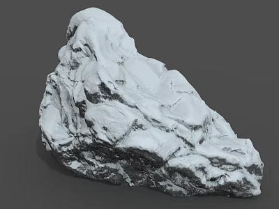 Natural White Stone 3D Model With Realistic Surface Texture And Decorative Shape 3d model