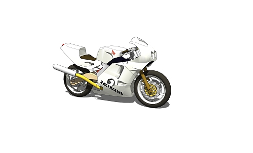 Modern Motorcycle 3d model