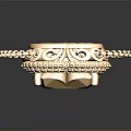 Golden Heart Shaped Pendant Necklace With Intricate Design And Shiny Chain For Fashion