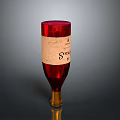 Premium Syrah Red Wine Bottle With Classic Label And Glossy Red Finish