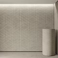 Gray Decorative Component Featuring Geometric Hexagon Lines And Rolled Material 3d model
