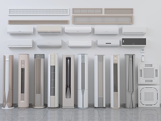 Modern air conditioning vertical air conditioning air conditioning port 3d model