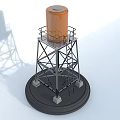 modern water tower 3d model