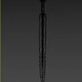 Ornate Historical Sword With Intricate Carved Blade Patterns And Decorative Hilt