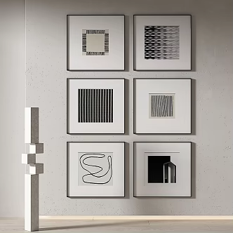 Simple abstract decorative painting 3d model