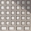 Modern socket switch socket combination 3d model
