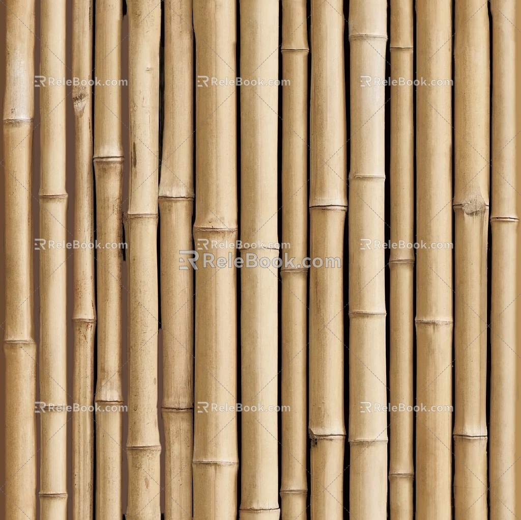 Modern Bamboo Bamboo Carbonized Bamboo Bamboo Fence 3d model