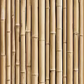 Natural Bamboo Poles Wall Design With Vertical Strips And Smooth Texture For Home