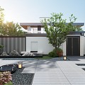 New Chinese Courtyard Courtyard Landscape 3d model