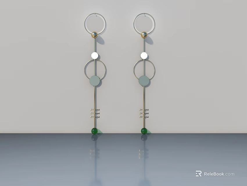 Modern Outdoor Lights With Circular Metal Design For Garden And Patio Use 3d model 