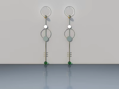 Modern Outdoor Lights With Circular Metal Design For Garden And Patio Use 3d model