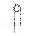 Black Metal Chain With Looped Top Hanging Simple Decorative Design