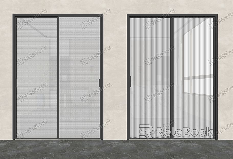 Modern sliding door kitchen and bathroom sliding door model