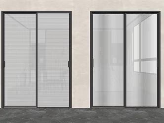 Modern sliding door kitchen and bathroom sliding door 3d model