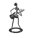 Modern Metal Guitar Musician Figurine Decorative Ornament for Home Tabletop Decoration