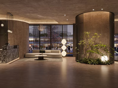 Luxurious Hotel Mahjong Room Interior With Comfortable Seats And Warm Lighting 3d model