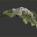 Scenic Natural Landscape With Lush Green Vegetation And Rocky Hills View