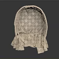 Delicate Light Pink Lace Baby Bonnet With Ruffled Edges For Newborn Babies