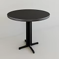 Modern Black Round Side Table with Sleek Top and Sturdy Base Design 3d model
