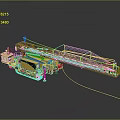 Yellow Tracked Engineering Machinery With Cab Long Telescopic Arm And Metal Structure