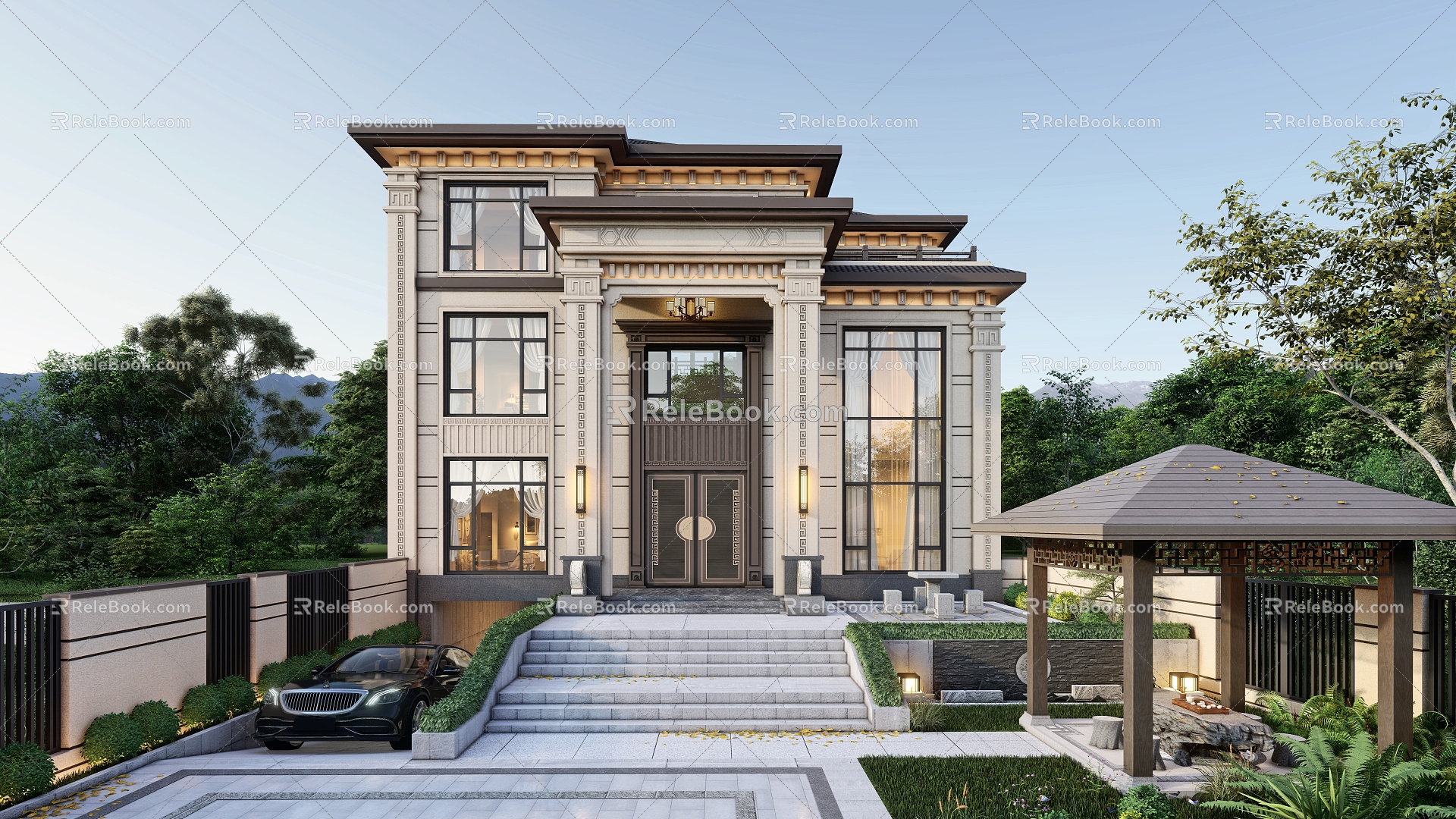 New Chinese Villa 3d model