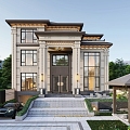 New Chinese Villa 3d model