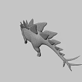 Realistic Stegosaurus Dinosaur Game Movie Character With Spiked Back And Detailed Skin
