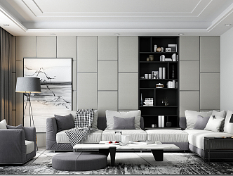 modern living room 3d model