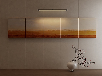 Abstract painting, quiet wind abstract painting, horizontal hanging painting model