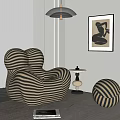 Modern Lazy Sofa Single Sofa 3d model
