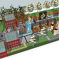 Garden Landscape Design Featuring Trees Water Features Wooden Platforms And Pathways