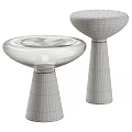 Elegant Modern Table Lamp With Colorful Transparent Pink Yellow Glass Shades And Marble Base