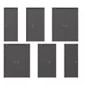 Various Modern Door Designs Including Single And Double Panel Options 3d model