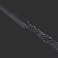 Tactical Combat Knife With Sharp Blade And Twisted Textured Handle Design