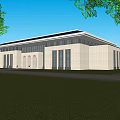 New Chinese Gymnasium Cave Style Architecture School Architecture Hotel Architecture Nursing Home Industrial Park Comprehensive Service Building Activity Center Teaching Building Restaurant Food 3d model
